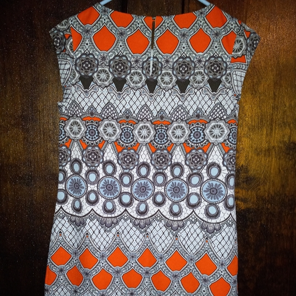 Banana Republic: boho/paisley short sleeve multi-colored dress 🧡 - Picture 3 of 4